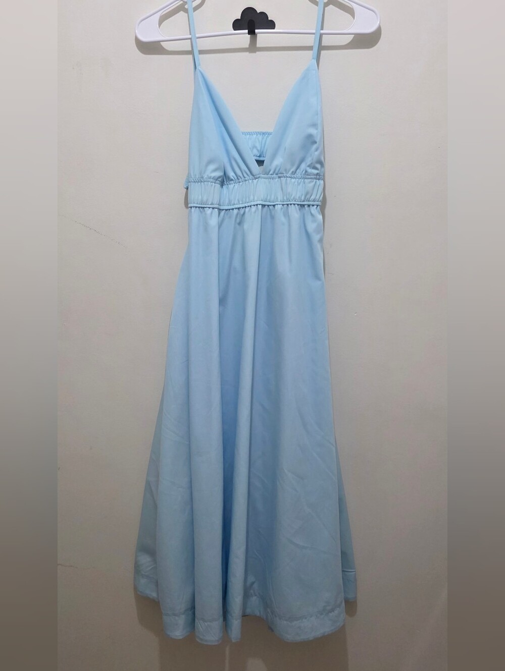 Kids Light Blue V-Neck Summer Dress Size S